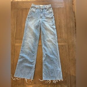Favorite Daughter Blue Flare Wide Leg Jeans
